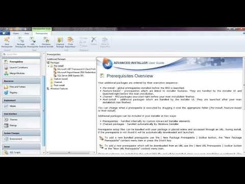 Advance Installer with SQLEXPRESS and Prerequisite