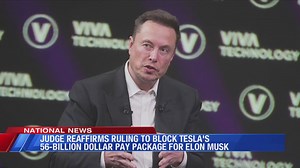Judge reaffirms ruling to block Tesla's $56B package for Elon Musk