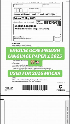 Edexcel GCSE English Language Paper 1 Guide 2025