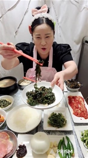 고춧잎무침 나물 파티 환장하것네