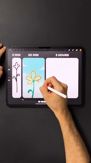Stefan Kunz on Instagram: "3 minutes vs 3 hours animation challenge. 🤩 Want to start animating on the ipad? 👉🏻comment „animate“ to get my free animation crash course."