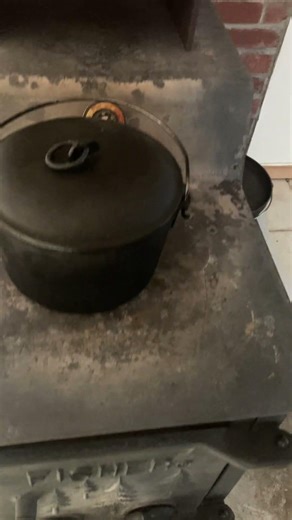 Cooking on the wood stove