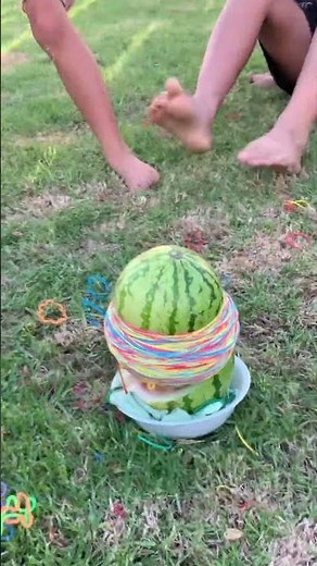 🍉 Exploding Watermelon Experiment for Kids | Watermelon and Rubber Bands Activity for Kids #shorts
