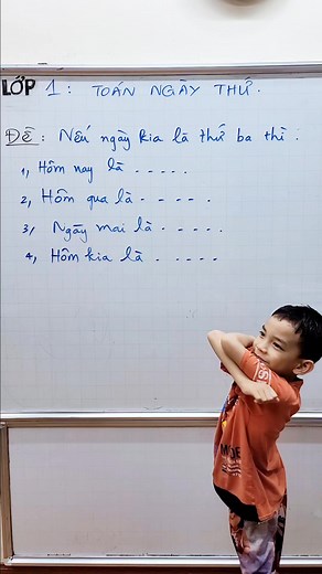 Toán lớp 1 - Toán về ngày - Thứ#learnontiktok #thaygiangtoan #maths