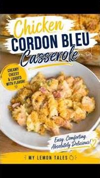 Chicken Cordon Bleu Casserole from Scratch | Creamy Swiss Dijon Sauce & Crispy Ritz Topping 🍋