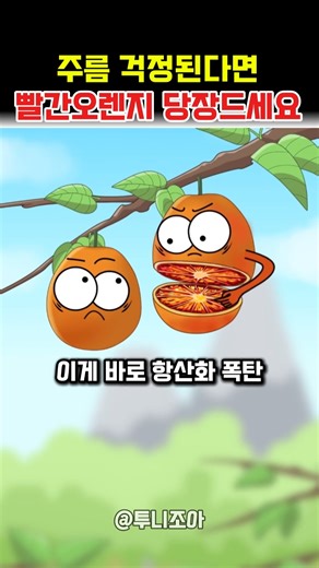 주름 걱정된다면 빨간오렌지 당장드세요#블러드오렌지
