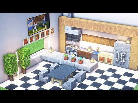 Minecraft Modern Kitchen Tutorial - Minecraft interior design