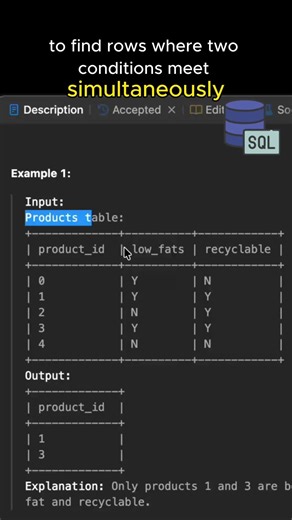 Leetcode 1757 | Master SQL Filtering! ⚡ (The AND Operator) #shorts