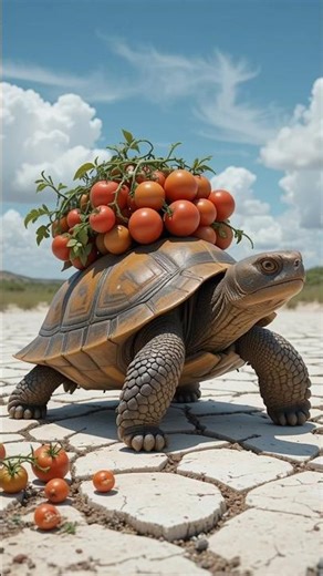 Turtle saved tomato plant | turtle distribute tomato #shorts #shortsfeed #save #turtle