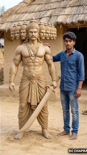 I Created a dev Ravan Statue by Hand 🙏🔥 #ai #ravan