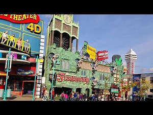 [4K] 🇨🇦 CLIFTON HILL Attractions, Niagara Falls Entertainment Area 🎢🎡