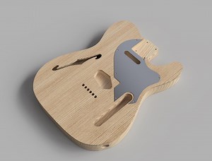 Telecaster Thinline Guitar Body 3D CAD Files: CNC Plan (digital Download) - Etsy
