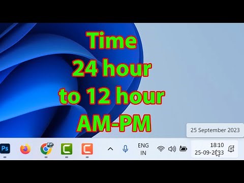 How to change time to 12 hour format in windows 11