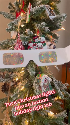 Physics + Physical Science + Earth Science Resources💫 on Instagram: "Turn Christmas lights into a mini–light lab! 🎄👓✨ Diffraction glasses split white light into a rainbow, letting students see wave behavior in action. Physics + holiday sparkle = the perfect classroom moment! 🌈💡 #science #teacher #christmas #diffraction #physics #light #tpt #labs"