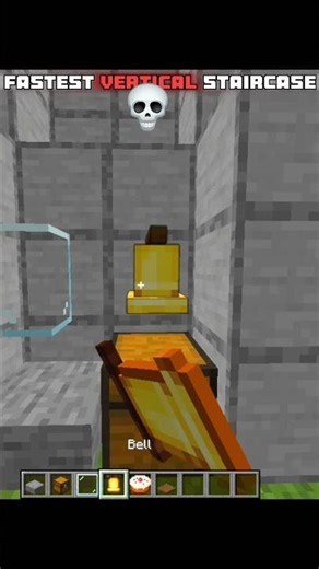 Minecraft Fastest Vertical staircase #minecraftshorts