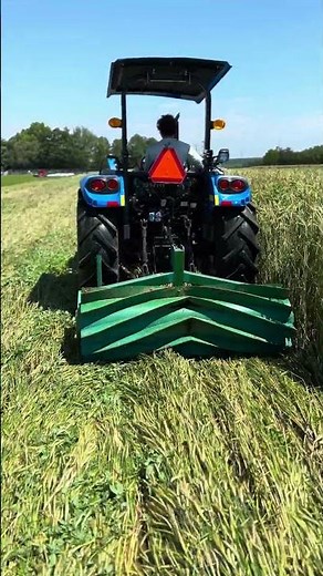 No-till cover crop management with a roller-crimper #organicfarming #shorts