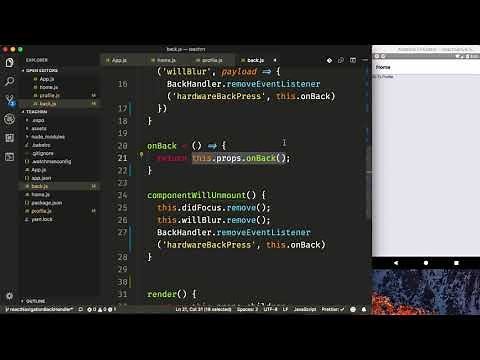 Custom Handling the Android Back Button with React Navigation