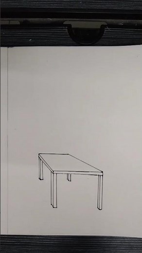 How to draw a table in one point perspective. Beginners. #perspectivedrawing #art #drawing #artist