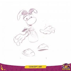 We found some early Rayman sketches that were made to figure out how we wanted him to move 🕺 We tried piecing the animation back together, here it is! | Rayman