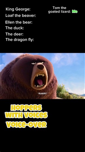 Hoppers with Voice-over. (￼ Animation film and stuff not mine)