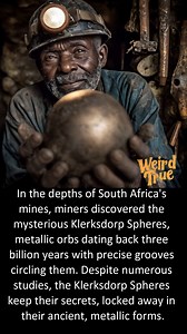 Deep within the mines of Ottosdal, located in the Western Transvaal region of South Africa, a discovery was made that challenges our understanding of ancient earth. These small, spherical objects, known as the Klerksdorp Spheres, have sparked interest and debate among scientists and historians alike. Found embedded in Precambrian rock, which is around three billion years old, these orbs present an intriguing puzzle: their smooth surface and perfectly spaced grooves seem too precise to be crafted