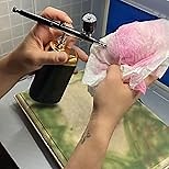 imyyds 35PSI Airbrush Kit with Compressor, Stepless Adjustable Air Brush Kit with Air Compressor, Portable Airbrush Gun Kit, Single-Action Air Brushes for Painting (White)