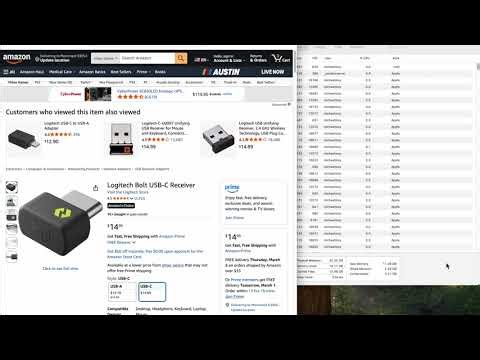 Logi Bolt USB C Dongle For Logitech Keyboard or Mouse