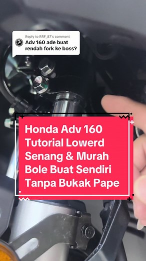 Tutorial Lowering Honda Adv 160: Easy & Affordable DIY Methods