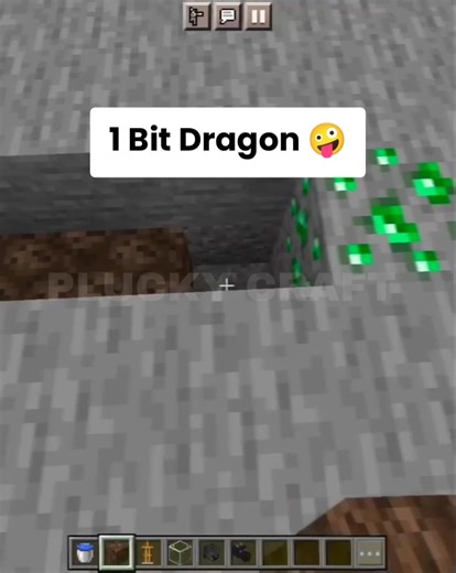 1 Bit Dragon 🤪 #minecraft #shorts #youtubeshorts