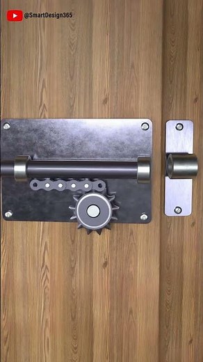 A gear-driven one-way door lock design #design#Creative Design#Door locks