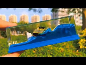 Cruise Ship Fluid Drift in a Bottle Desk Toy Titanic Liquid Motion Paperweight Bottle