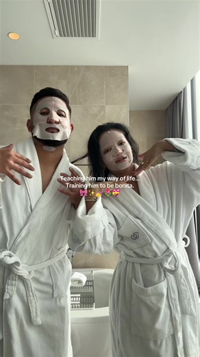 Face Masks and Beards: A Humorous Couple's Struggle