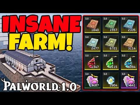 The Most BROKEN Farm in Palworld 1.0 - Easy Work Suitability Books, Power Fruits & Kinship Peach!