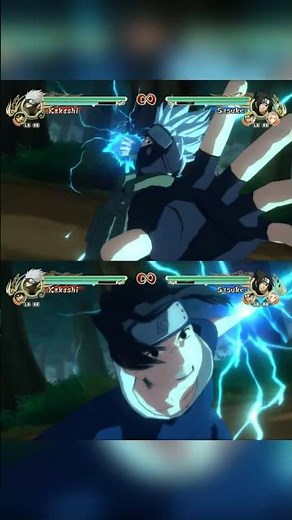 Kakashi vs Sasuke Jutsu Clash - Naruto Ultimate Ninja Storm