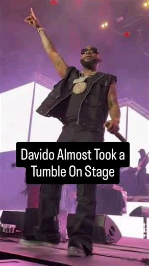 The Entertainer on Instagram: "Davido Almost Took a Tumble On Stage #news #theentetainer #theentetainer2025 #davido"