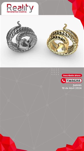 ✨ Descubre el Arte del Diseño de Joyas en 3D con RhinoGold 🎨 Aprende a crear joyas impresionantes 📅 Comienza el 18 de Abril | 💲 Bs590 🏅 Certificación al completar 📽 Revive las clases cuando quieras 📓 Moodle para interacción y tareas 🌟 Da el primer paso hacia tu sueño de diseñador de joyas. 📲 Contacto: WhatsApp #DiseñoDeJoyas3D #CursoRhinoGold #Joyería3D #InnovaciónEnDiseño #EducaciónCreativa #AprendeDiseño3D #FormaciónProfesional #CapacitaciónEnJoyería #joyería #parati #fyp #paraTi #esté