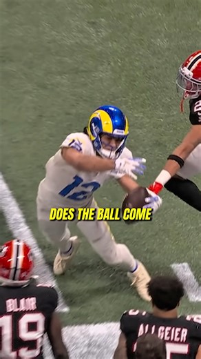 Did Puka catch this?! 😳 Puka Nacua's incredible catch that would've set up a game-tying field-goal was ruled incomplete after the refs determined he bobbled the ball on his way to the ground #pukanacua #losangelesrams #atlantafalcons #nfl | The Final