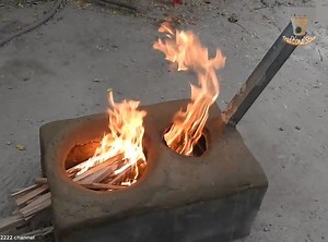 How to make firewood stove from cement, brick and clay - wood stove | Firewood Stove