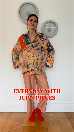 jup’s on Instagram: "#grwm in jup’s pieces.. in this video, I wear jup’s linen shirt (upside down model) 😎 . . . #stylediary #slowfashion #styledaily #wearableart"