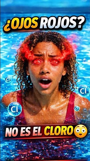 ¿Por qué se ponen rojos los ojos en la piscina? #sabiasque #datoscuriosos #curiosidades #datos