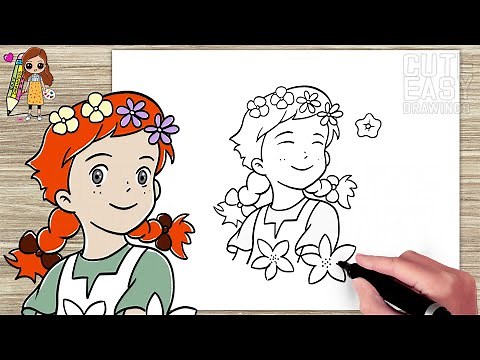 How to Draw Cute Anne of Green Gables, Easy Drawings Step by Step
