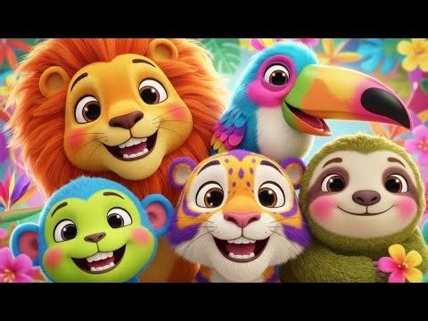 Sing With the Jungle Crew | Fun Animal Song for Kids | Jungle Cartoon Music | New Animation