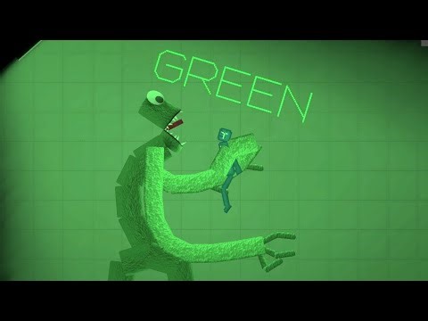 Melon Sandbox mod showcase Roblox Rainbow Friends Green made by me