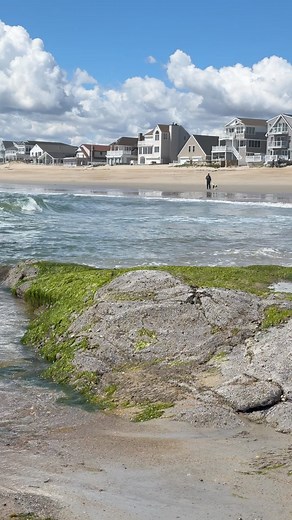 Beautiful day in Seabrook, New Hampshire, walking the shore. #seabrookbeachnh #dunes #beachliving #coastalliving | Stephen Rideout