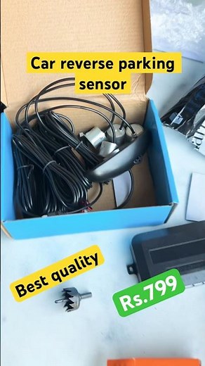 Car reverse parking sensor, best quality installation Wagonner, silver colour sensor installation