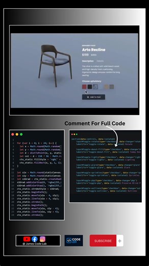 This product card made with html and Css is next level 💥👨🏾‍💻 Search for James code lab and subscribe and follow us on Facebook for the full code | James Code Lab