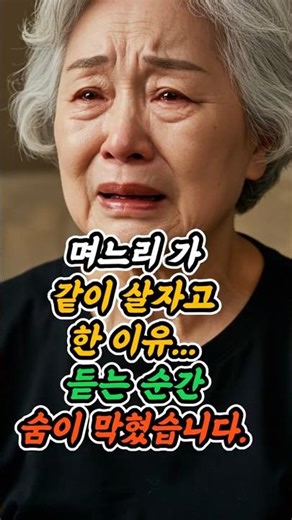 며느리가 같이 살자고 했습니다… 하지만 그 이유를 듣고 마음이 멈췄습니다.