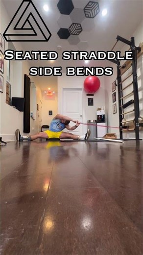 Band Assist Seated Straddle Side bend