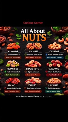 All About Nuts 🌰 | Healthy Choices for a Better Life #easynutrition #nutsnmore #nutrifacts
