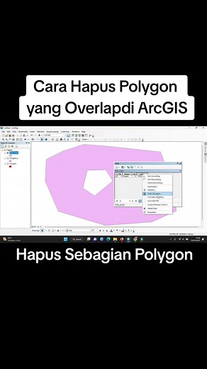 Cara hapus Polygon yang overlap di ArcGis, hal ini biasanya berhubungan dengan luasan ketika kita menghitung luas. Agar tidak overlap luasan yang dihitung. #arcgis #polygon #arcmap